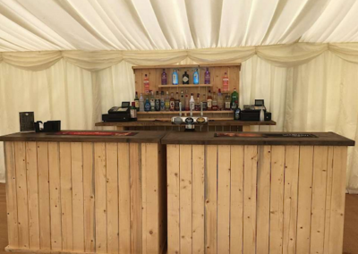 Wood timber traditional rustic mobile bar