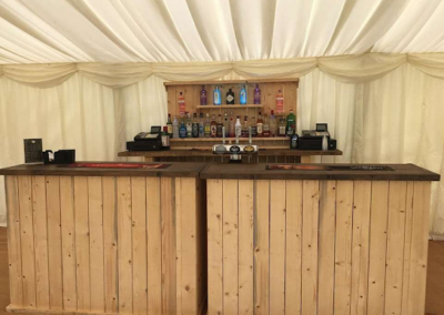 wooden mobile bar hire